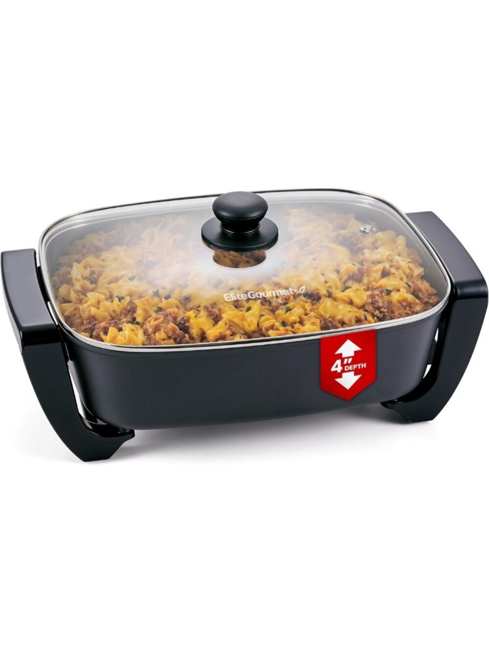 12.5Qt Ceramic Electric Skillet - PFAS-Free, 1500W Non-Stick Cookware